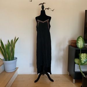 Billy T Black spaghetti strap Maxi Dress. Size L.
